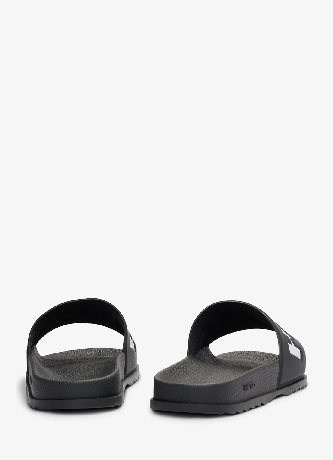 HUGO Match It slipper met logo - achterkant 3 zwart