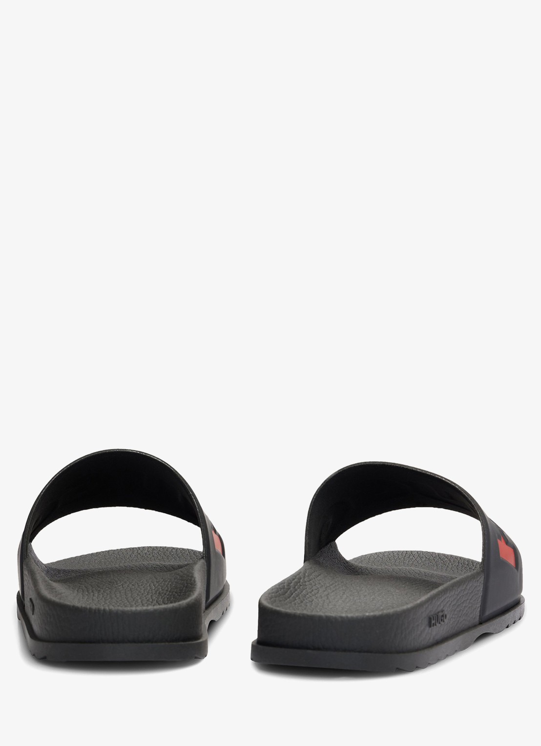 HUGO Match It slipper met logo - achterkant 3 steenrood
