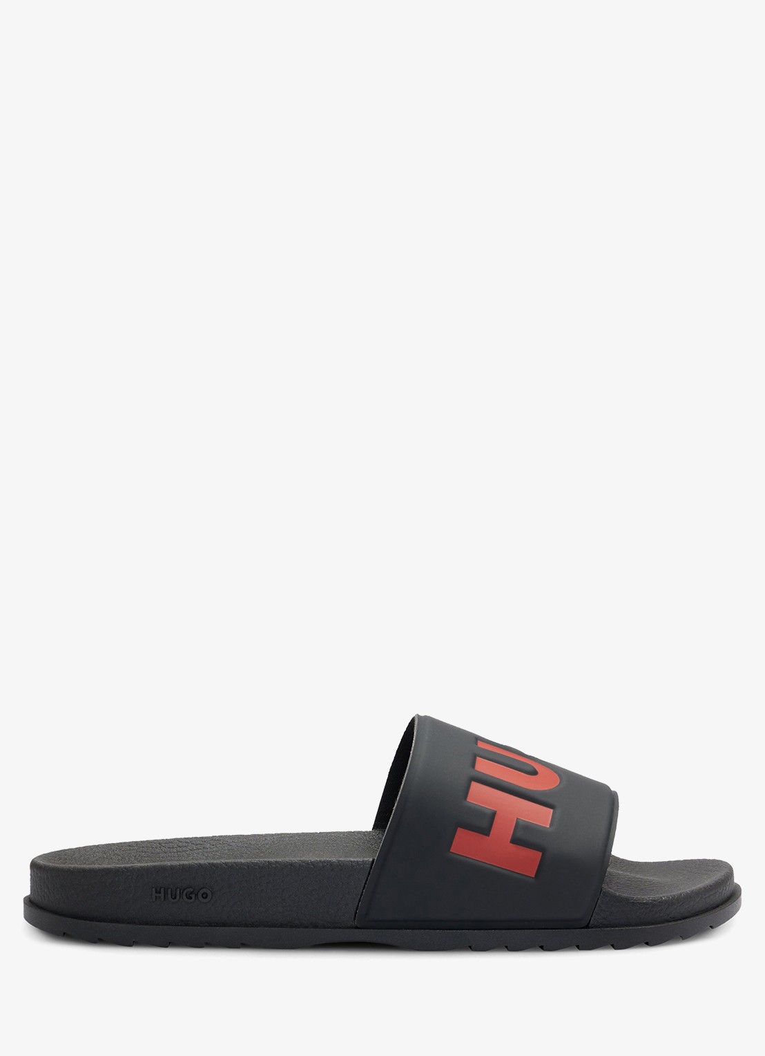 HUGO Match It slipper met logo - voorkant 4 steenrood