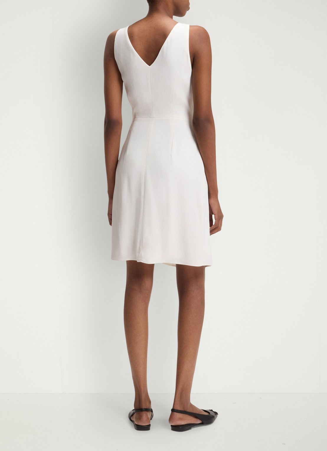 HUGO Mini jurk met geknoopt detail - achterkant wit