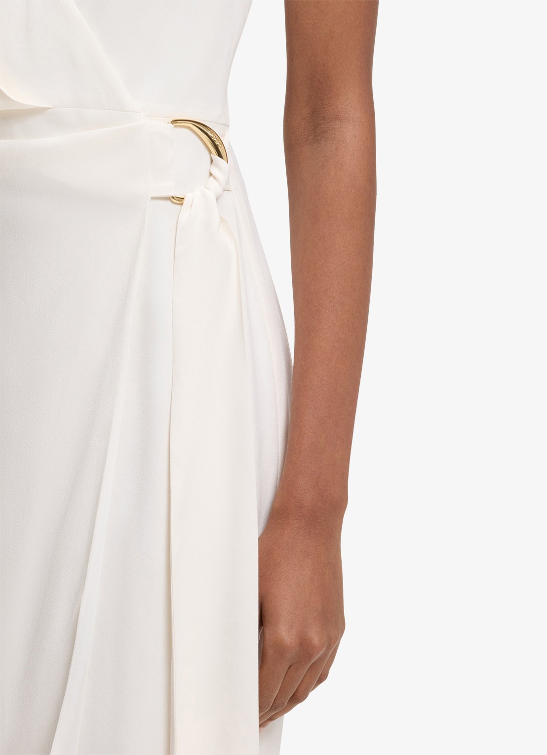 HUGO Mini jurk met geknoopt detail - detail 5 wit