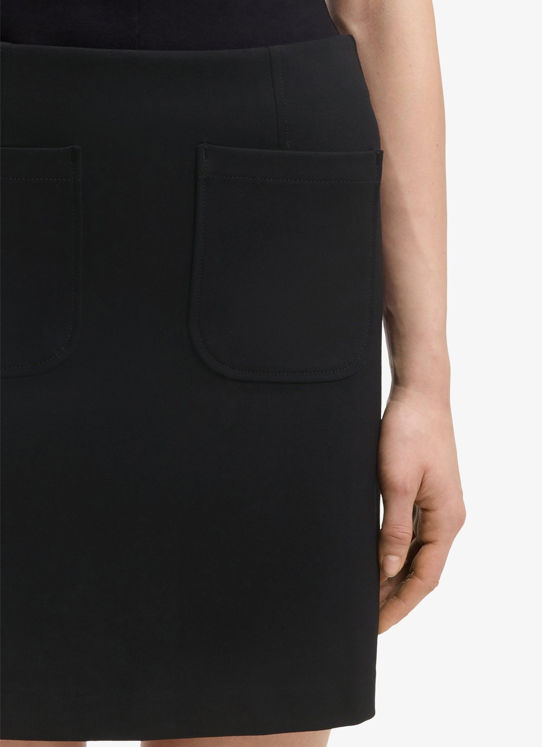 HUGO Mini rok met opgestikte zakken - detail 5 zwart