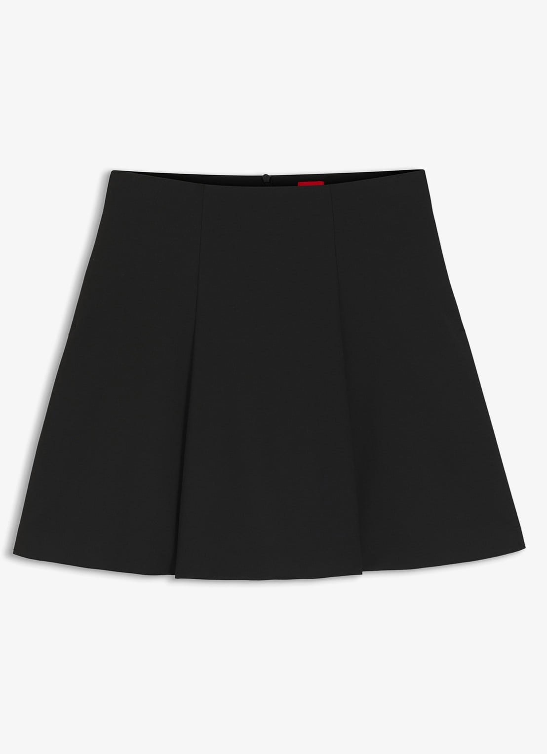 HUGO Mini rok met plooien - voorkant zwart