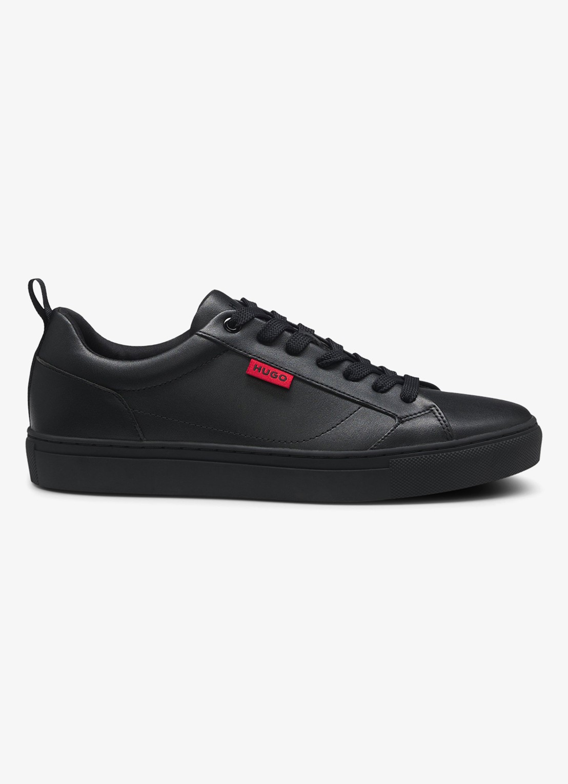 HUGO Morrie sneaker met logo - voorkant zwart