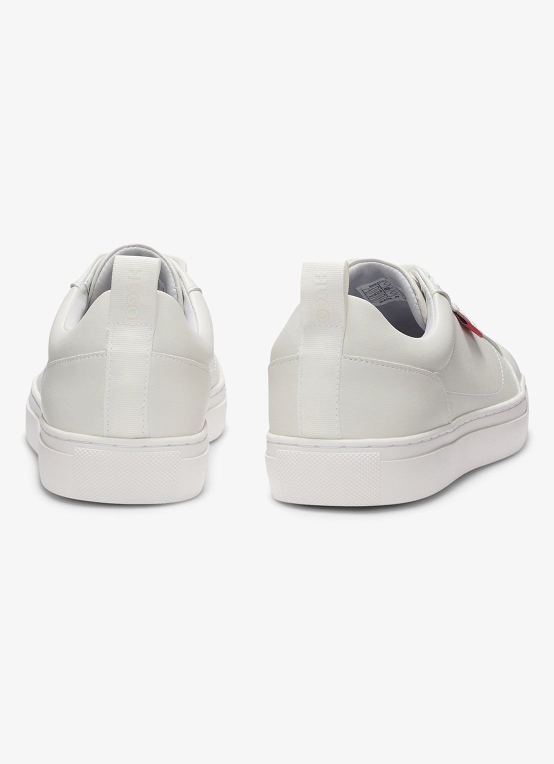 HUGO Morrie sneaker met logo - achterkant gebroken wit