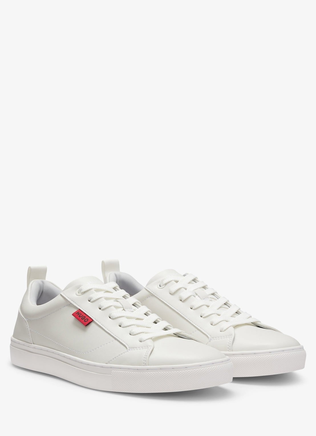 HUGO Morrie sneaker met logo - detail 3 gebroken wit