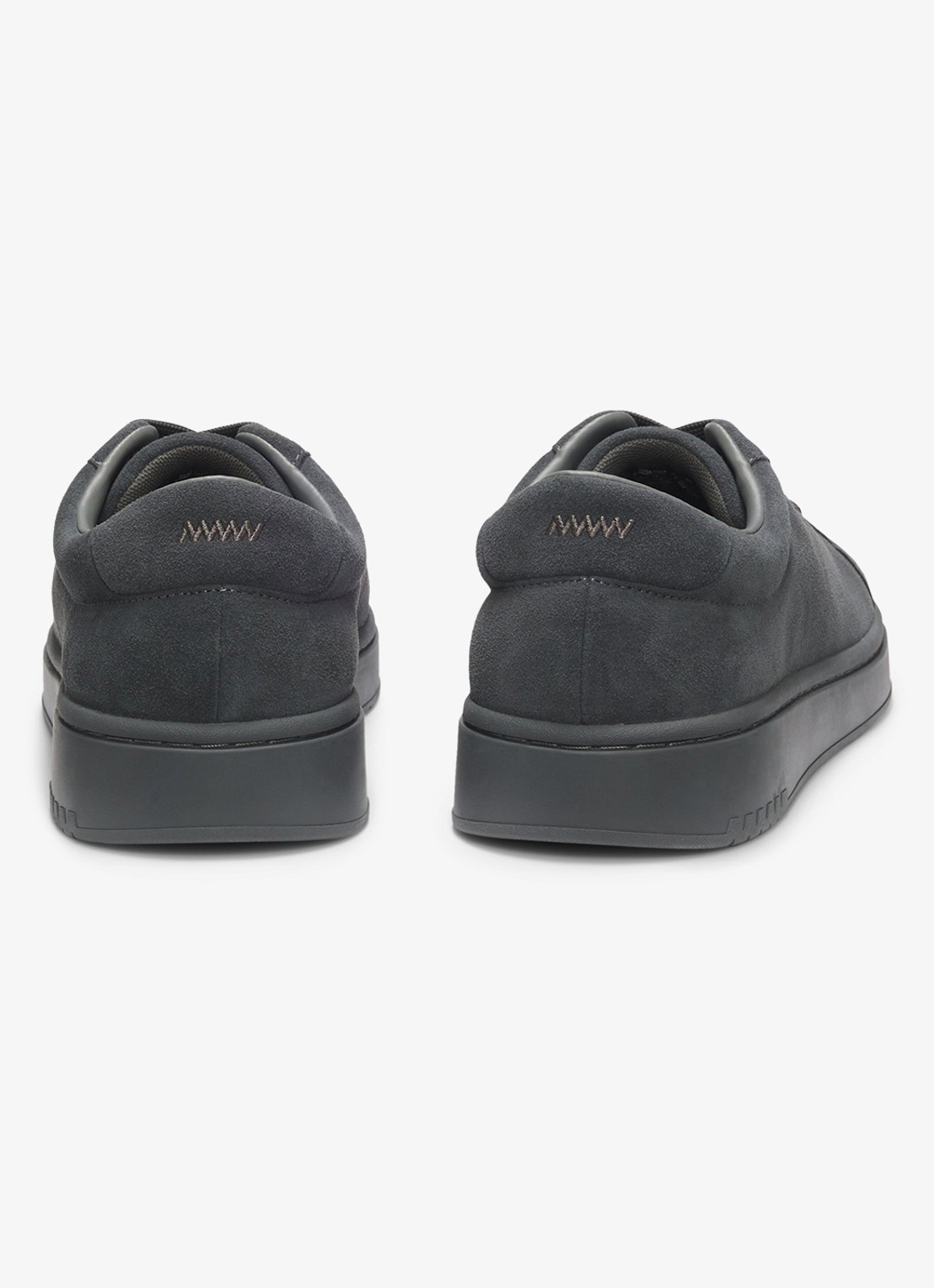 HUGO Neston_tenn_sd sneakers van suède met logo - detail dark grey-024 / grijs