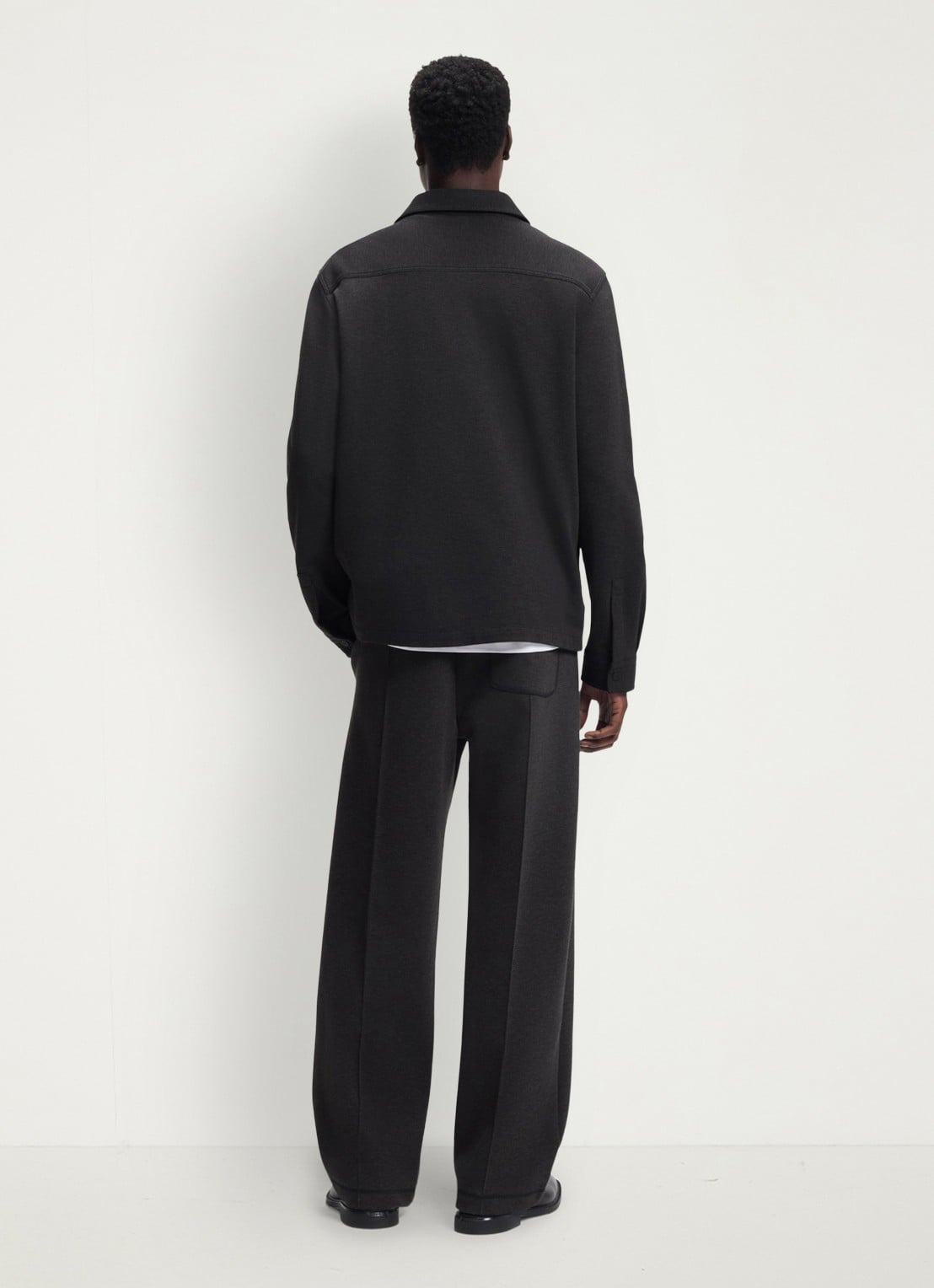 HUGO Oversized fit overhemd met borstzak - achterkant 3 donkergrijs