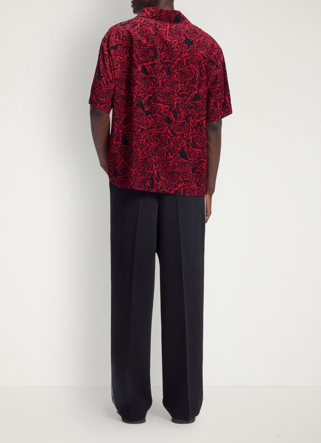 HUGO Oversized overshirt met grafische print - achterkant 4 rood