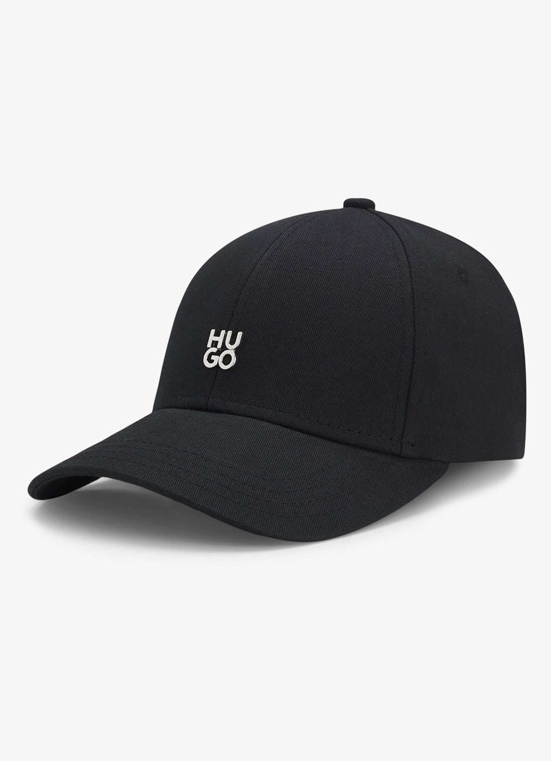 HUGO Pet met logo - voorkant 3 zwart