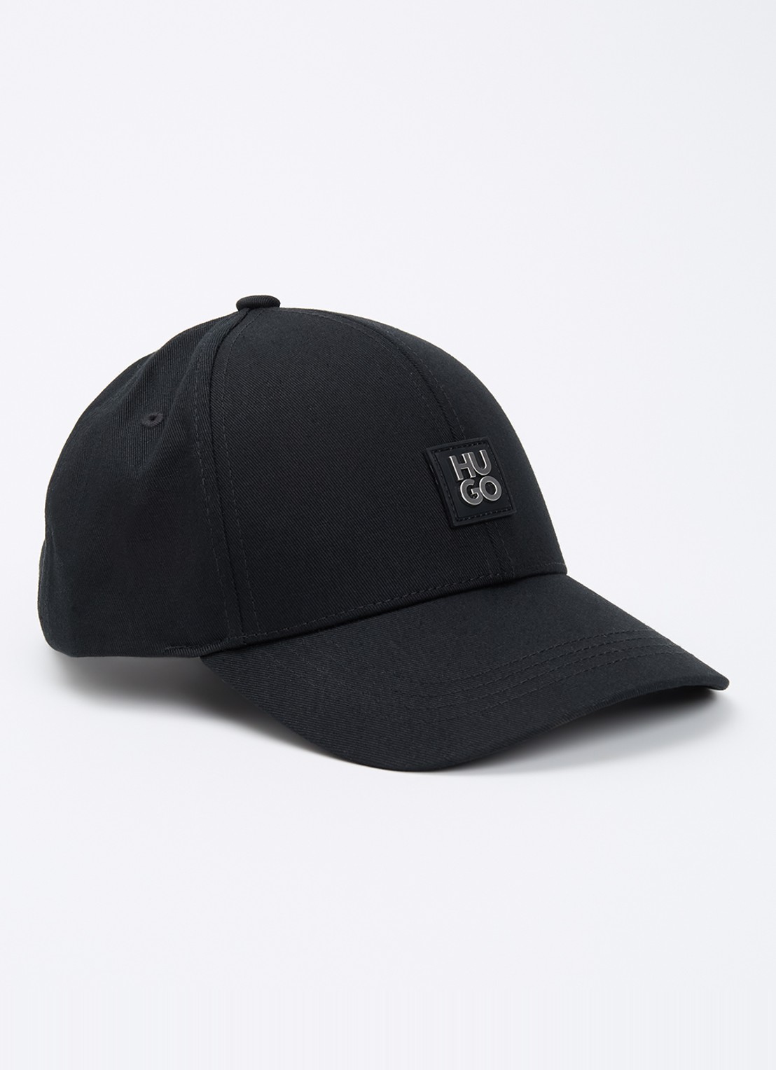 HUGO Pet met logo - voorkant 3 zwart