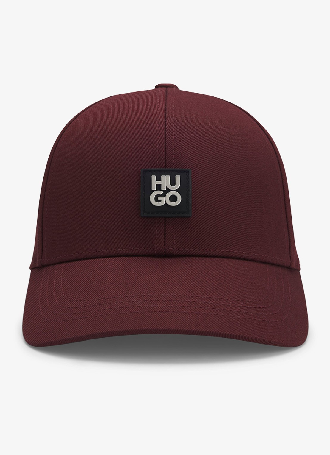 HUGO Pet met logo - detail bordeauxrood