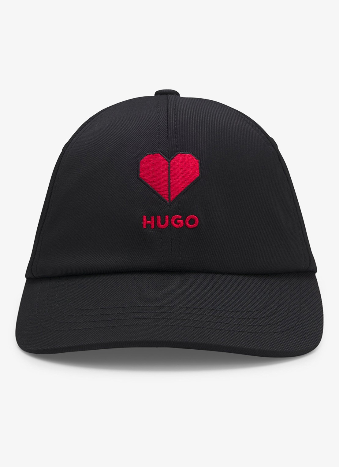 HUGO Pet met logoborduring - detail 2 zwart