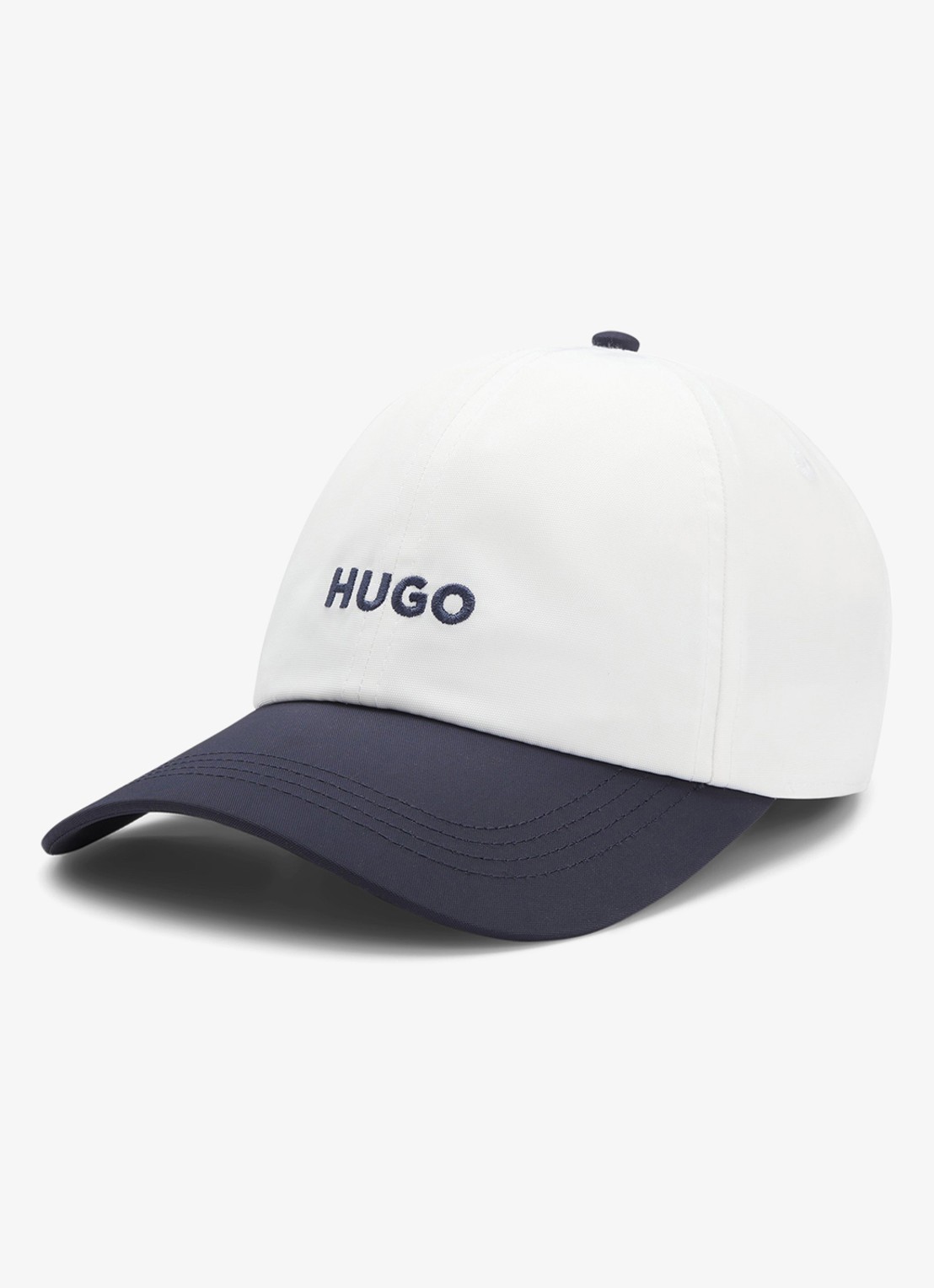 HUGO Pet met logoborduring - detail creme