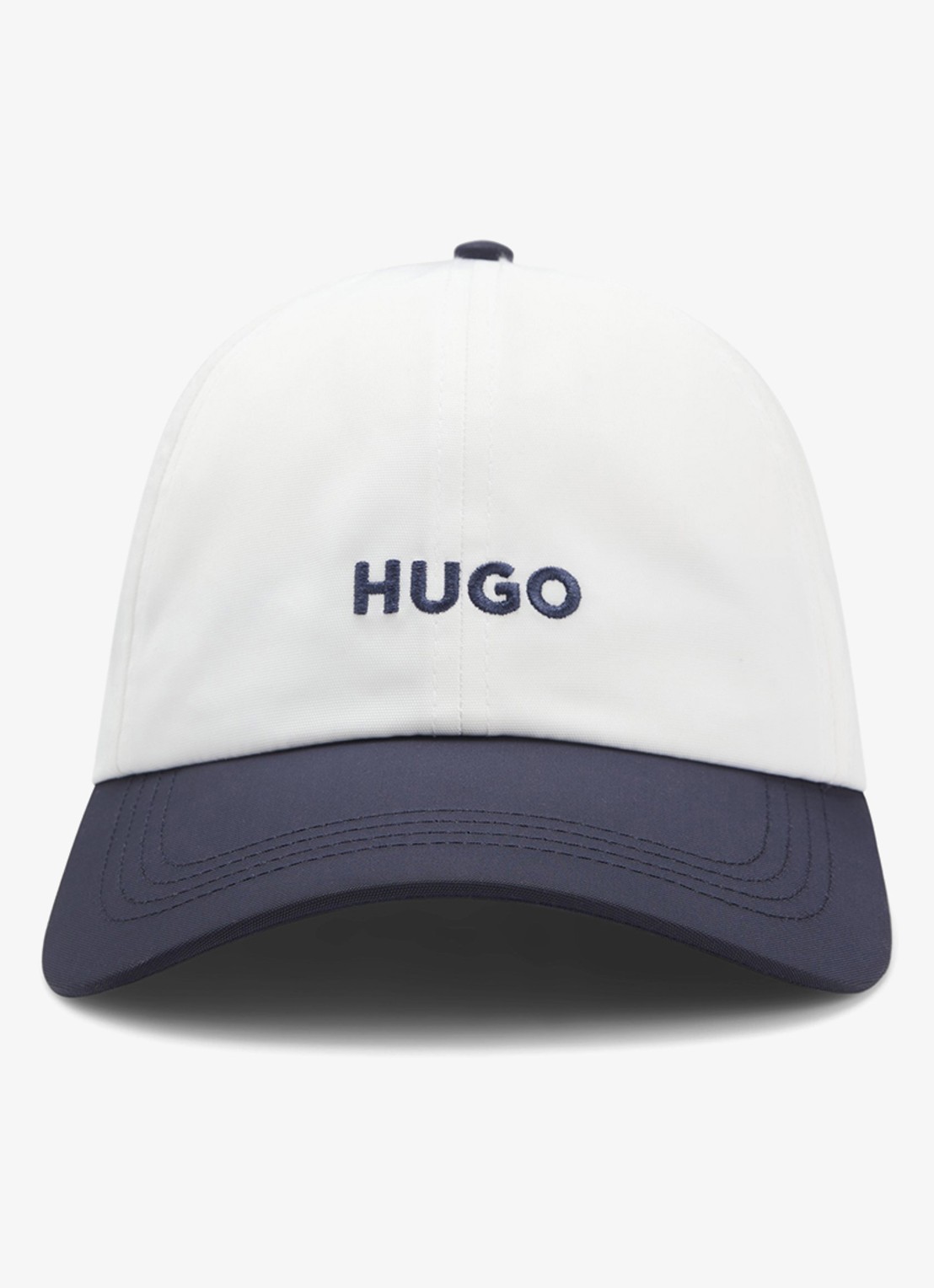 HUGO Pet met logoborduring - voorkant 3 creme