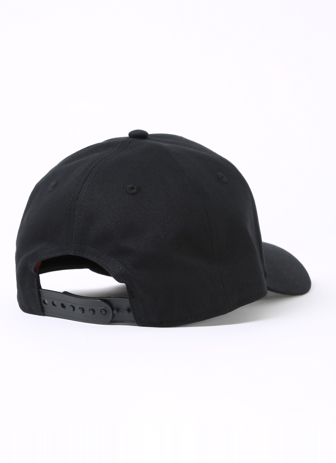 HUGO Pet van katoenen twill met logo - achterkant 2 black-002 / zwart