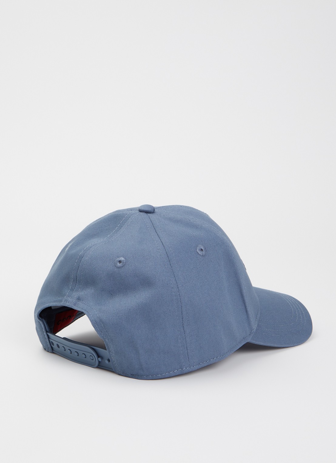 HUGO Pet van katoenen twill met logo - detail 3 open blue-496 / blauw