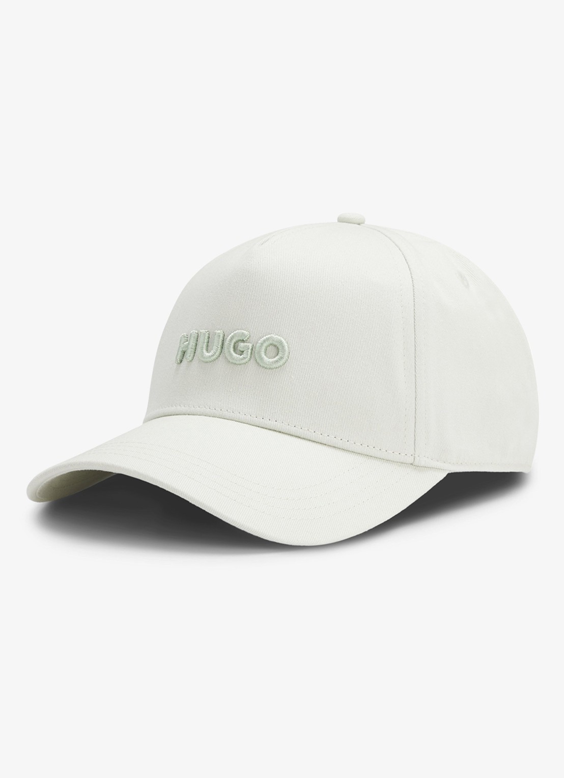 HUGO Pet van katoenen twill met logo - achterkant 2 light/pastel green-331 / groen