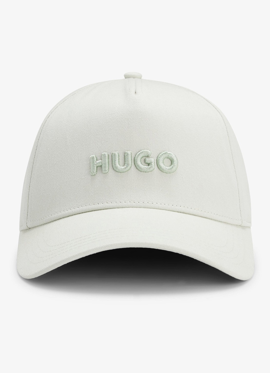 HUGO Pet van katoenen twill met logo - voorkant 3 light/pastel green-331 / groen