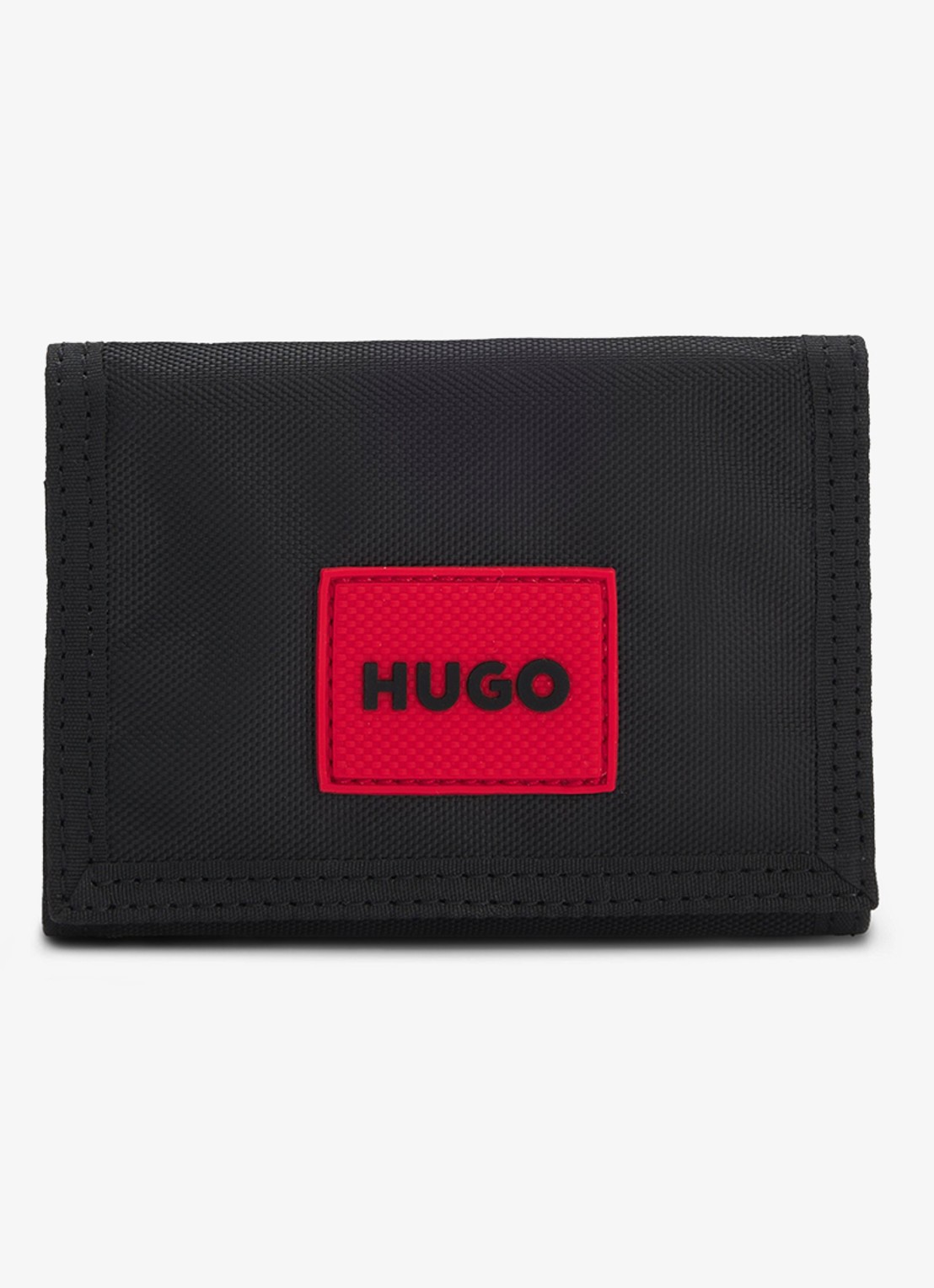 HUGO Portemonnee met logo  - voorkant zwart