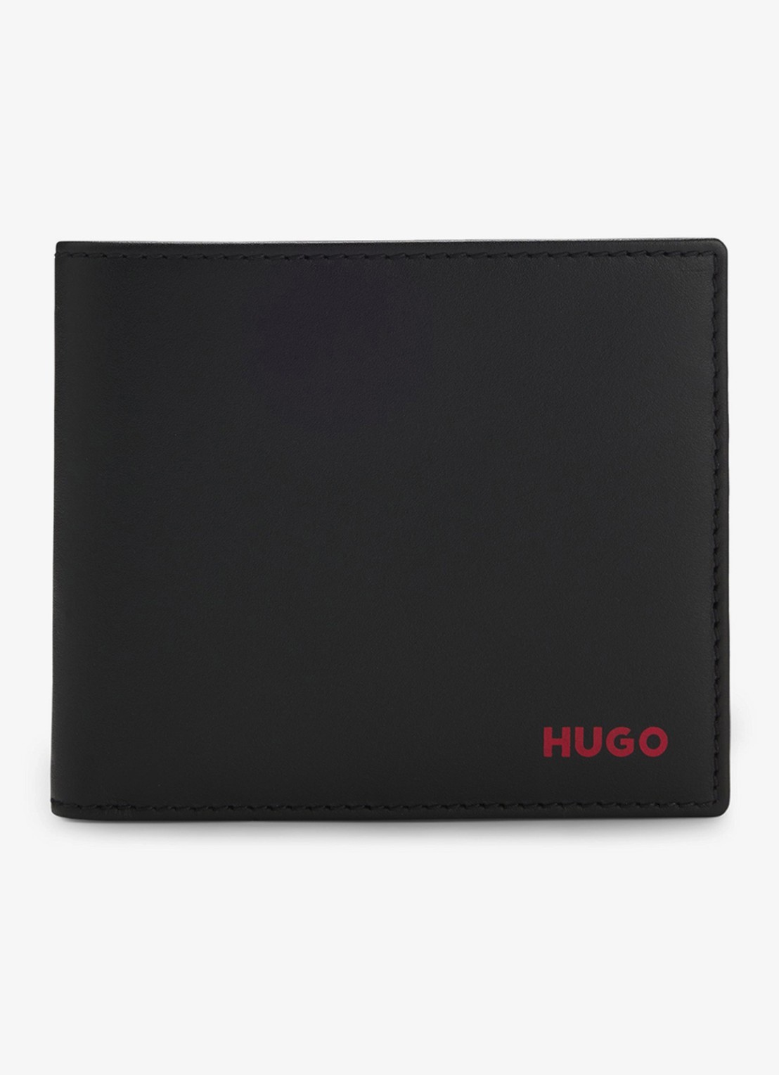 HUGO Portemonnee met logo - voorkant zwart
