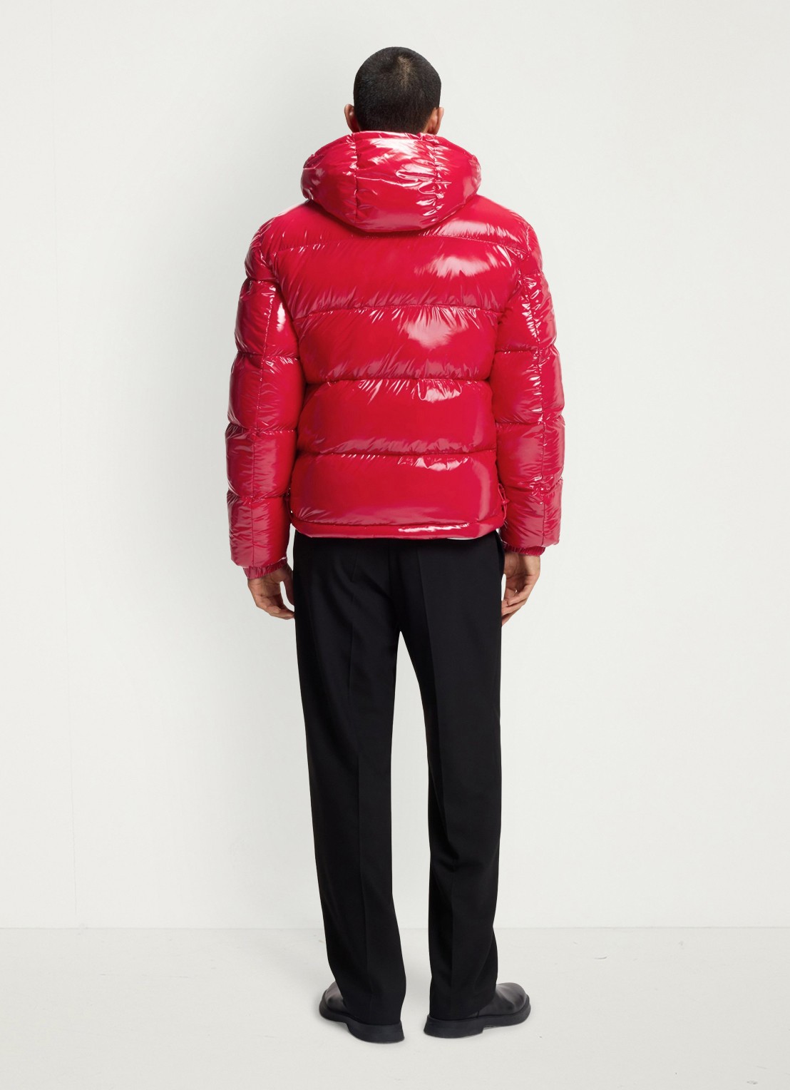 HUGO Puffer jack met glanzende finish - achterkant 3 oudroze