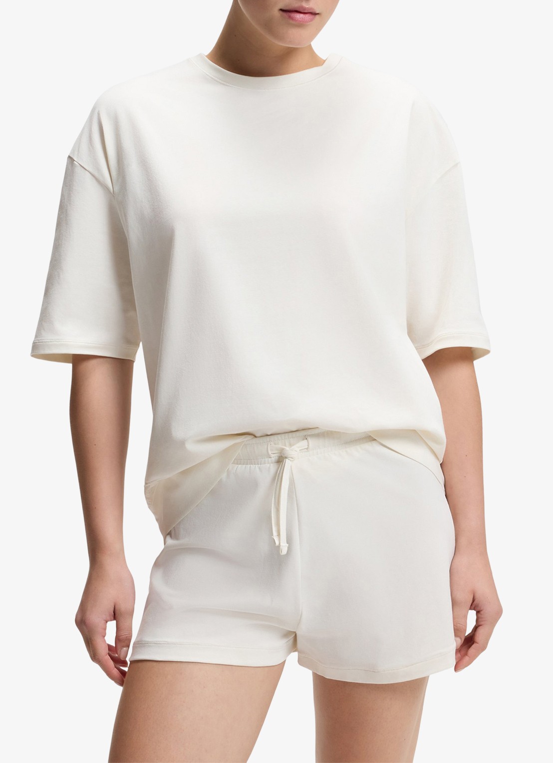 HUGO Pyjamaset met mesh detail - detail 4 wit