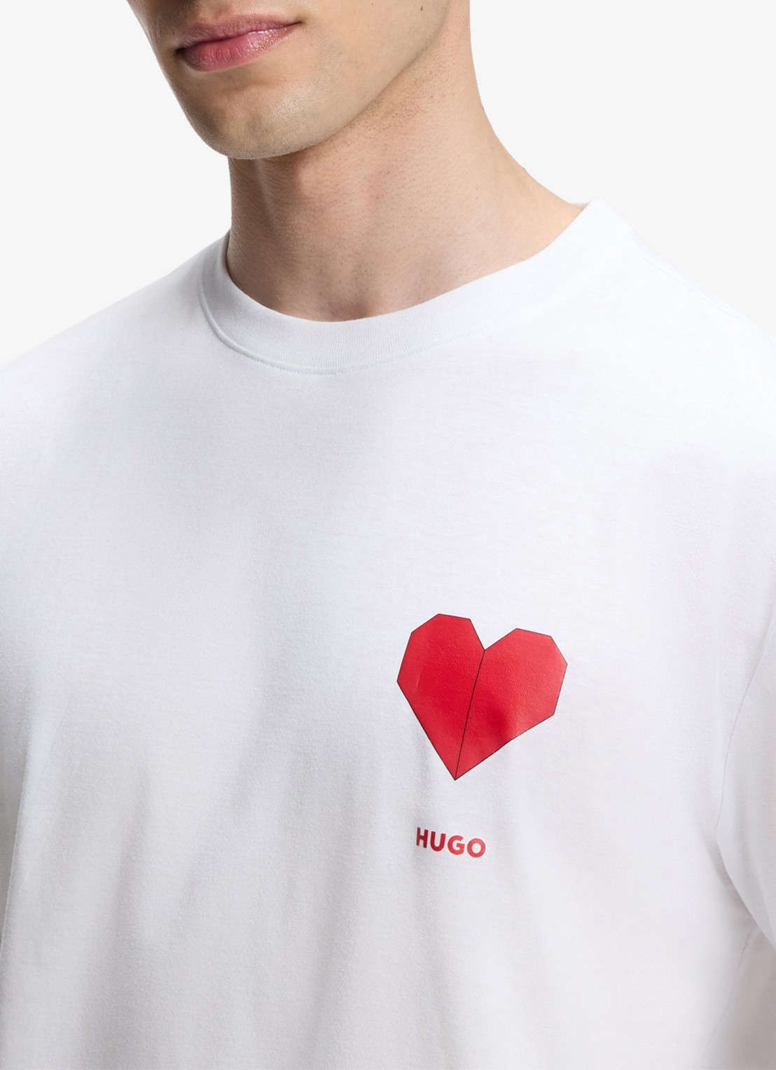 HUGO Pyjamaset van katoen met logo - detail 2 open miscellaneous-960 / wit