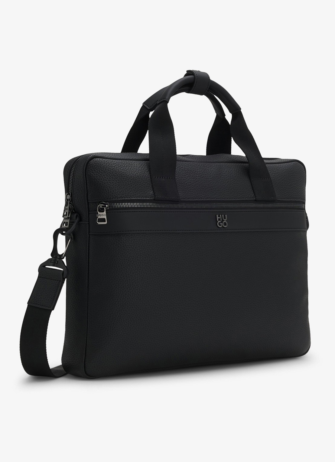 HUGO Quantic laptoptas met afneembare schouderriem - detail 5 zwart