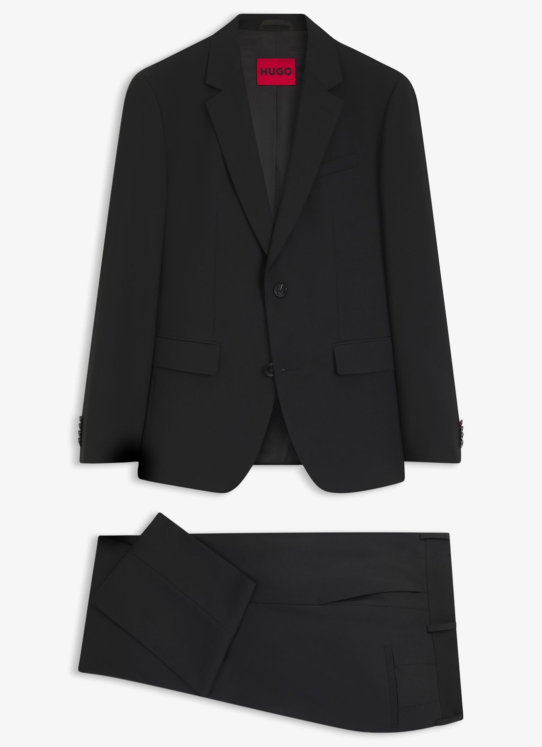 HUGO Regular fit 2-delig pak - voorkant 6 zwart