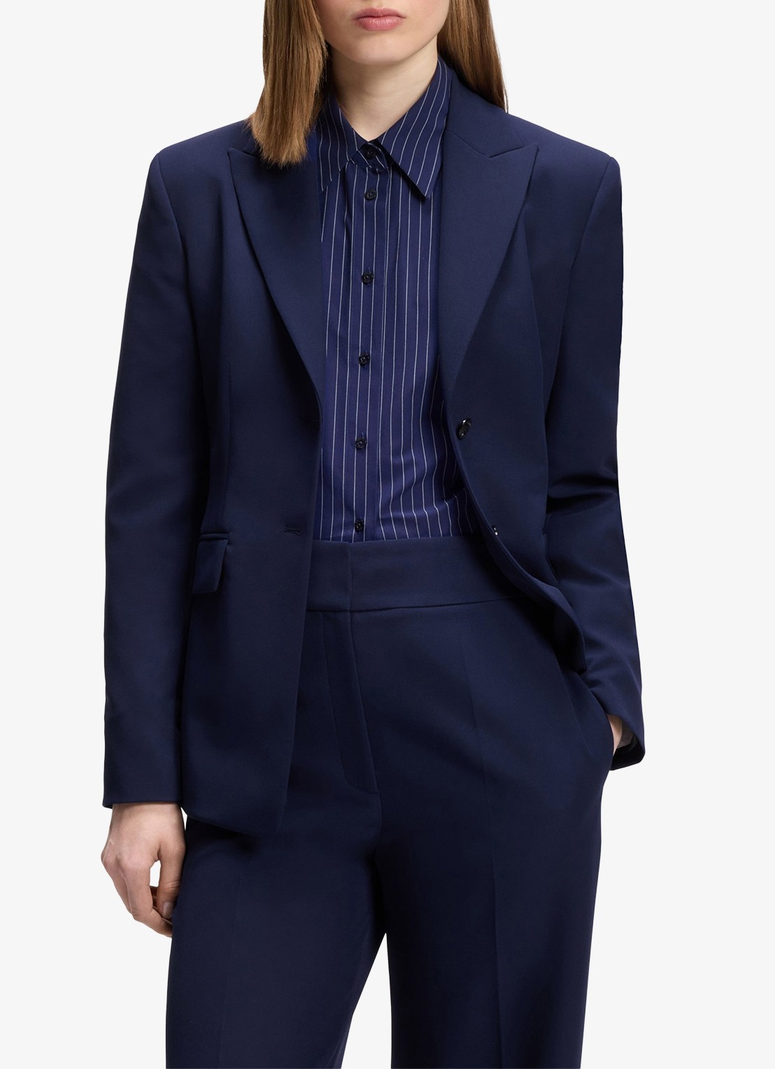HUGO Regular-fit blazer van stretchmateriaal - detail 3 donkerblauw