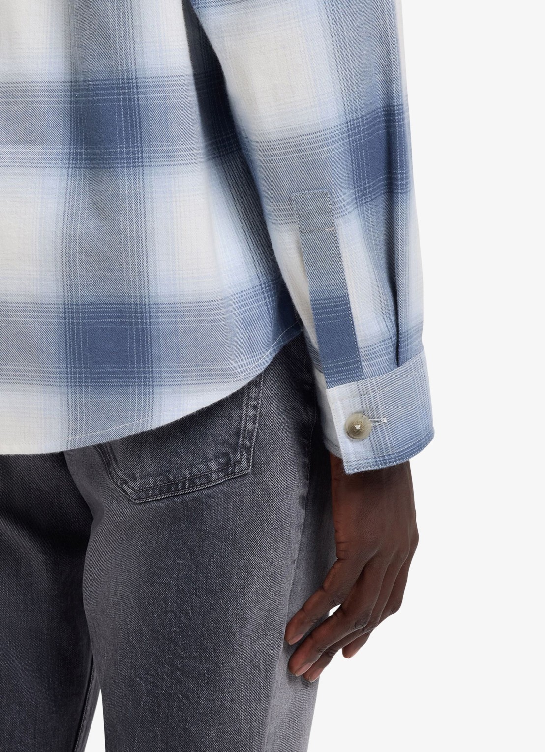 HUGO Regular fit overhemd met ruitdessin - detail 3 donkerblauw
