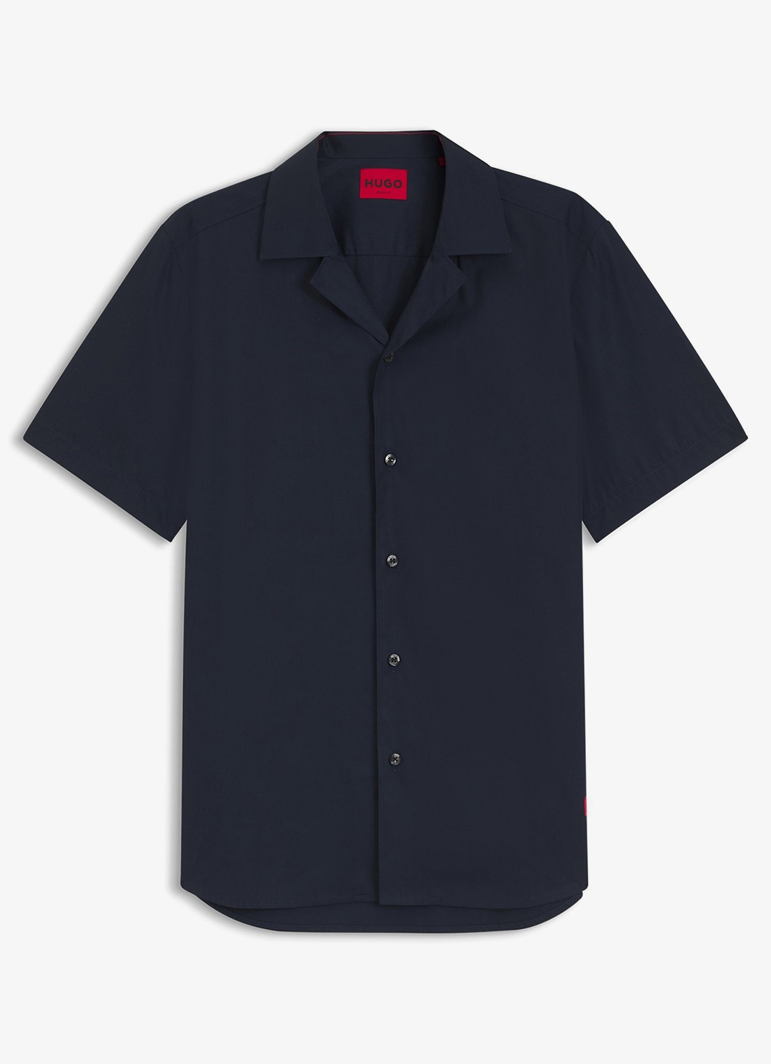 HUGO Regular fit overhemd van katoen - voorkant 2 donkerblauw