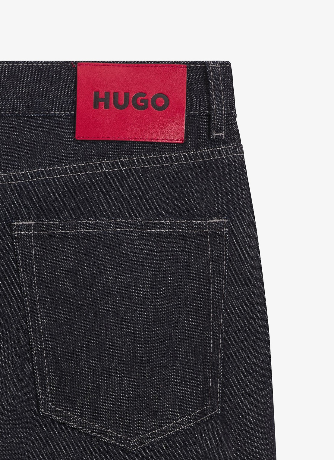 HUGO Relaxed fit jeans met steekzakken - detail 6 donkerblauw