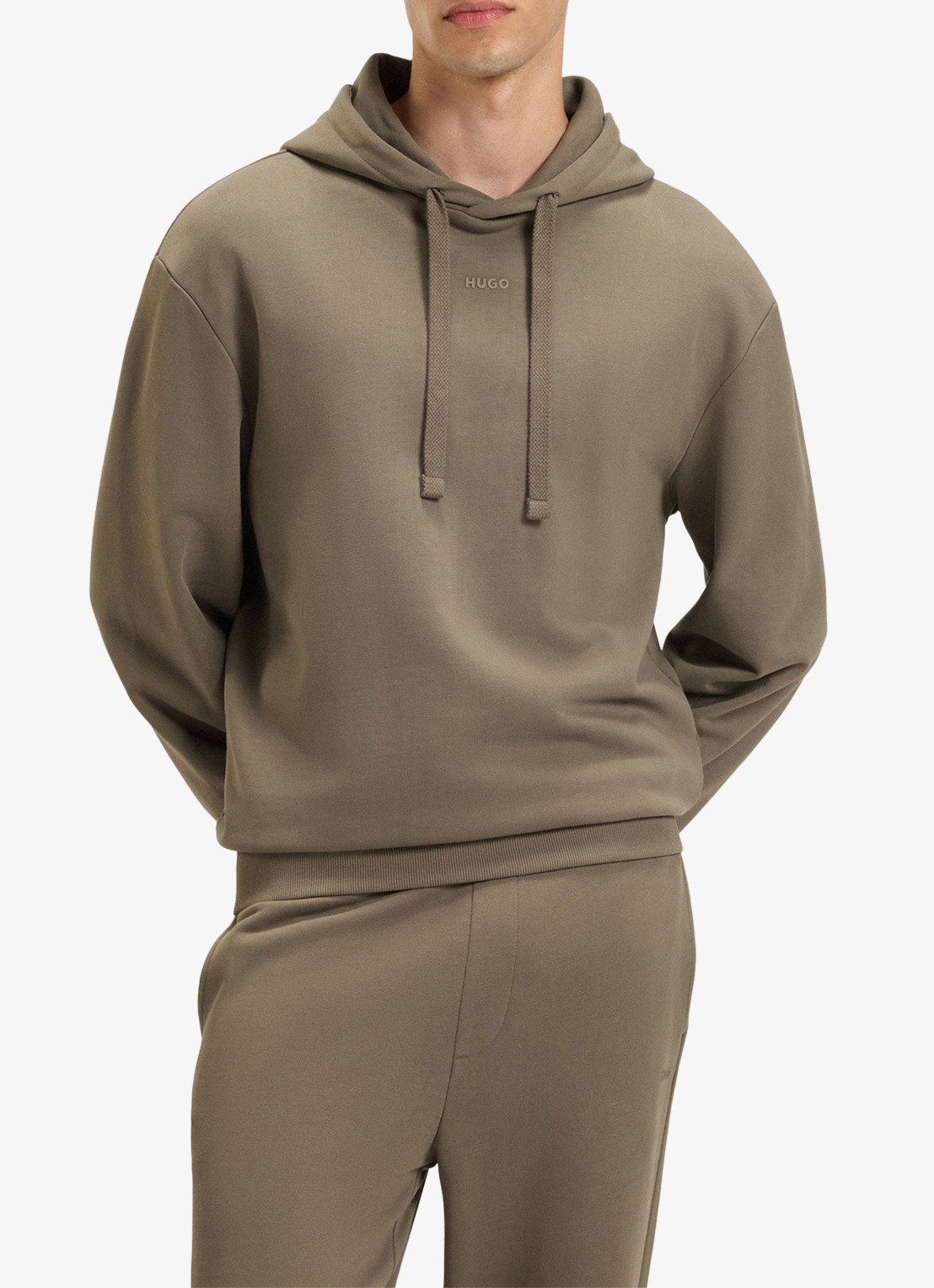 HUGO Relaxed-fit trainingspak met logoprints - detail 2 zand