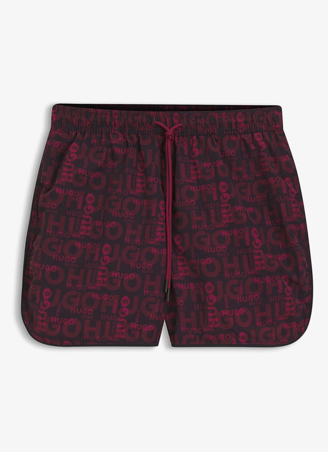 HUGO Rik zwemshorts met logoprint - voorkant donkerrood