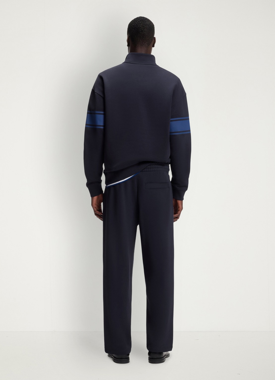 HUGO Schipperstrui met logo - achterkant donkerblauw
