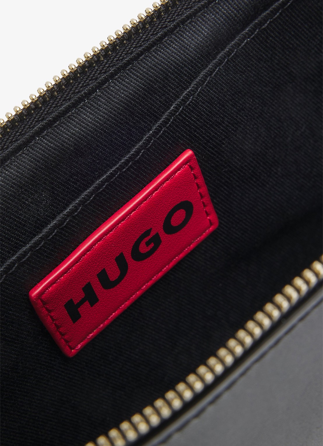 HUGO Schoudertas met logo - achterkant zwart