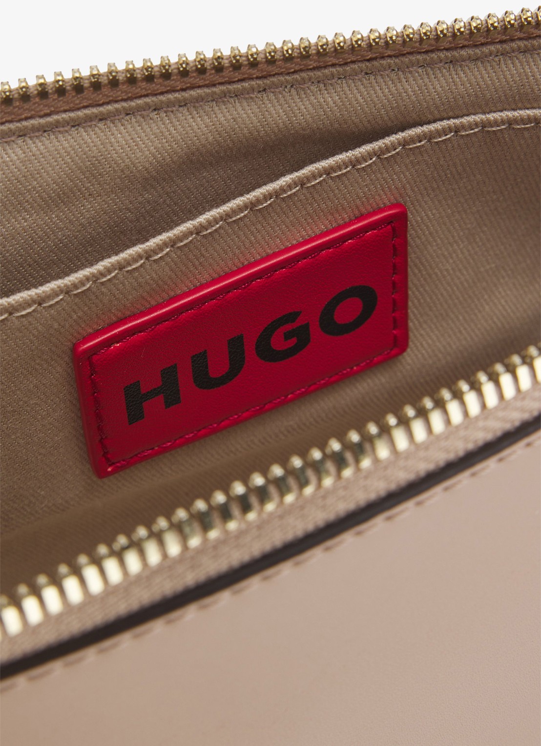 HUGO Schoudertas met logo - achterkant 3 zalmroze