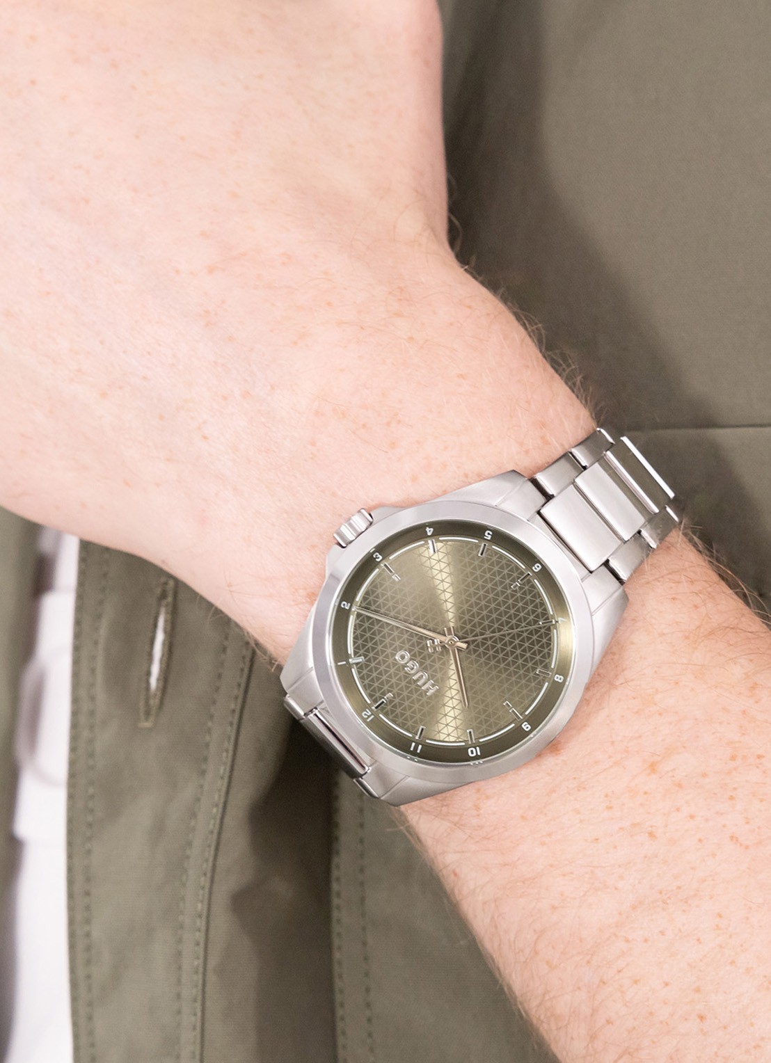 HUGO #SEAM horloge HU1530453 - voorkant 4 zilver