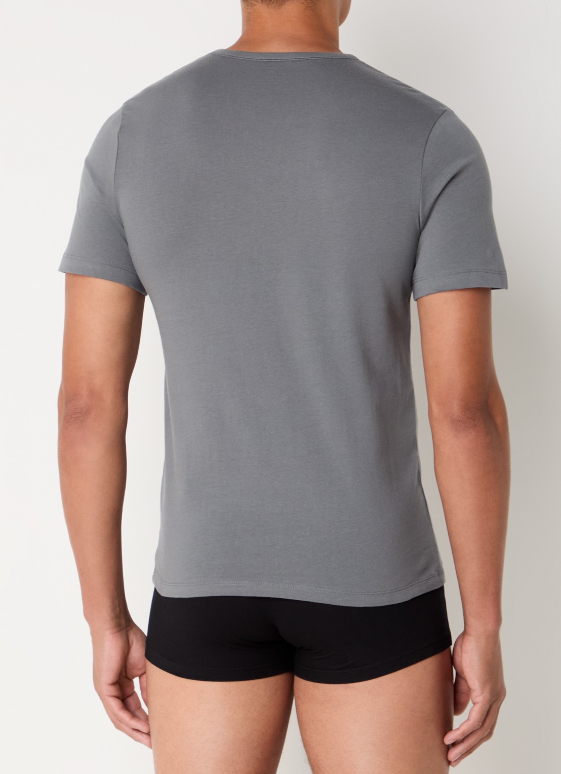 HUGO Set van drie katoenen T-shirts in meerdere kleuren met logoprint - achterkant open miscellaneous-983 / wit