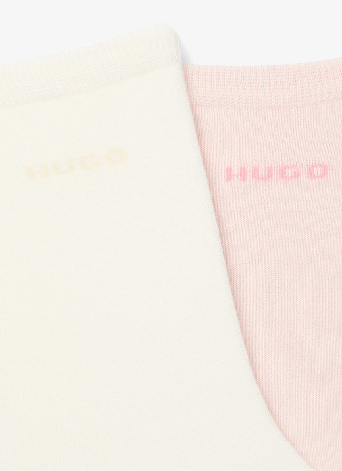HUGO Set van twee paar logosokken in standaardlengte van een katoenmix - detail 3 light /pastel pink-689 / roze