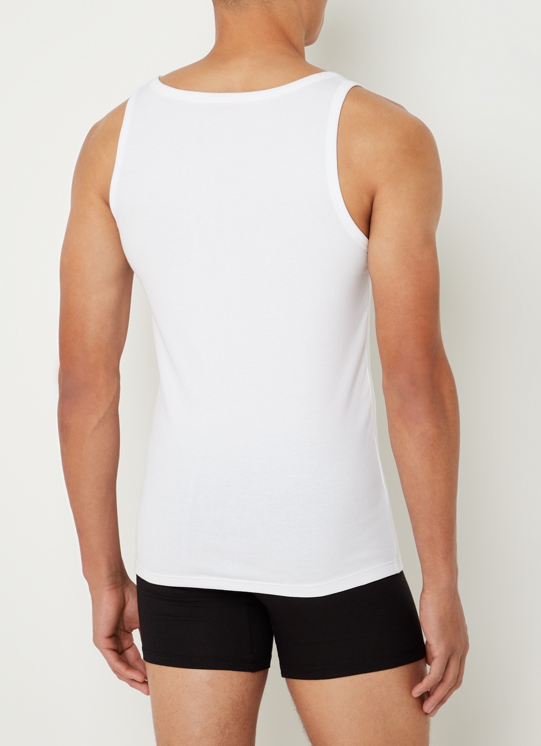 HUGO Singlet van katoen met logo in 2-pack - achterkant 3 multicolor