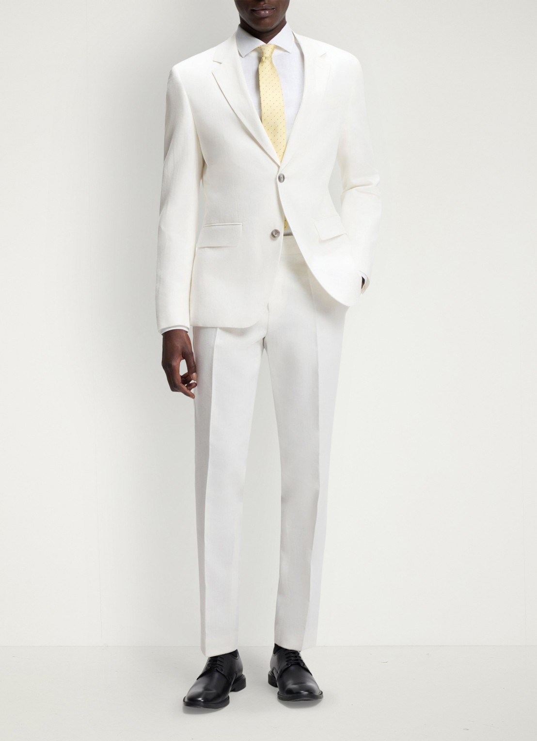HUGO Slim fit 2-delig pak in katoenblend - detail 4 natural-102 / wit
