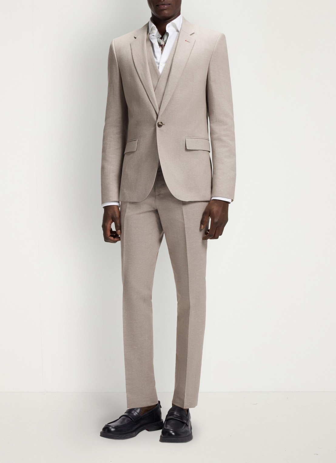 HUGO Slim fit 2-delig pak in katoenblend - detail 4 light/pastel brown-237 / bruin