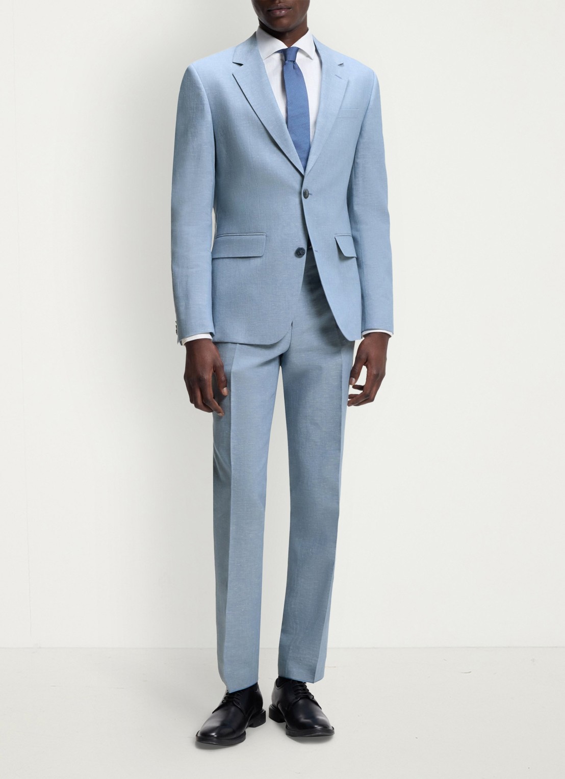 HUGO Slim fit 2-delig pak in katoenblend - detail 4 open blue-482 / blauw