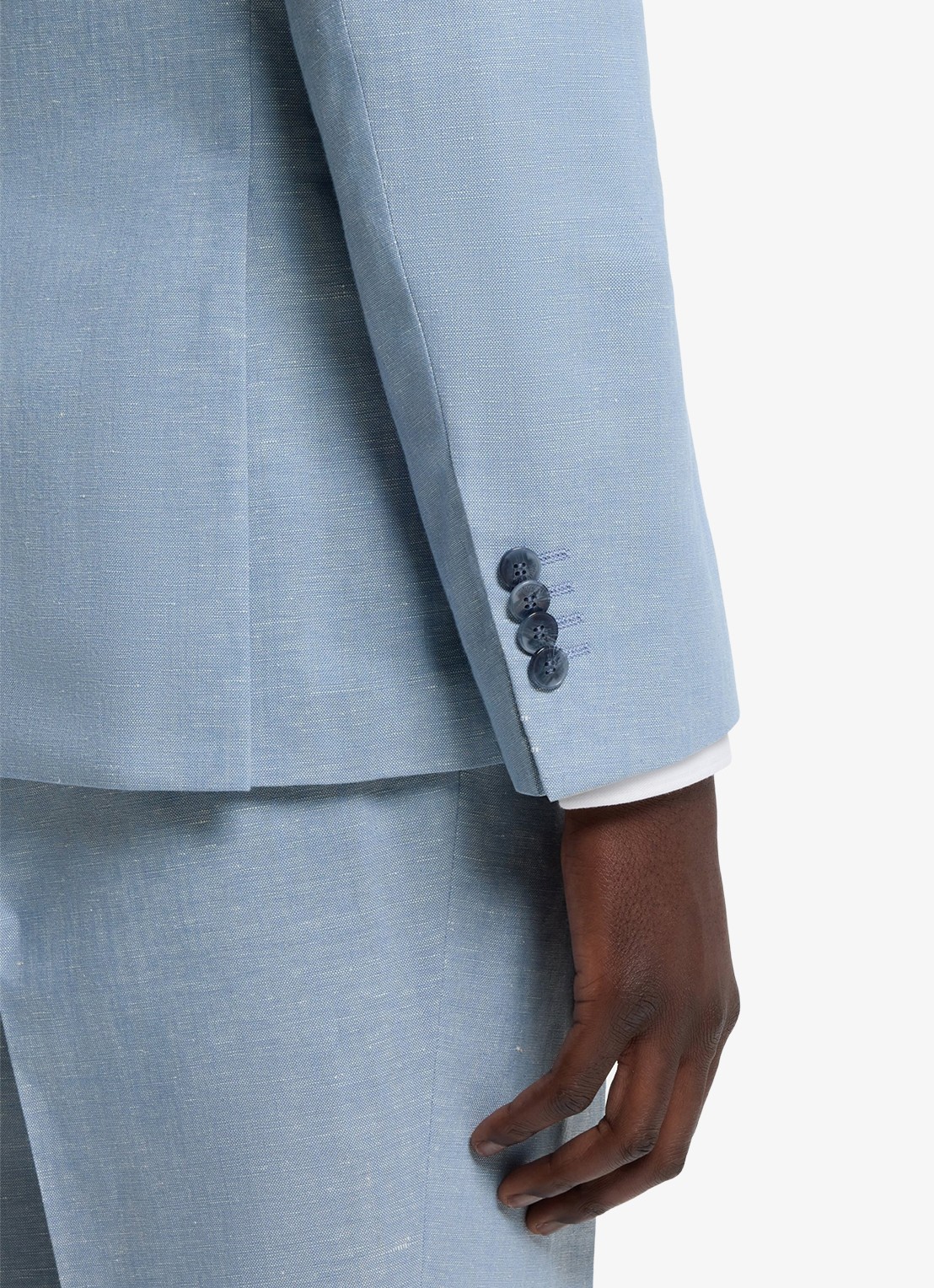 HUGO Slim fit 2-delig pak in katoenblend - detail 6 open blue-482 / blauw