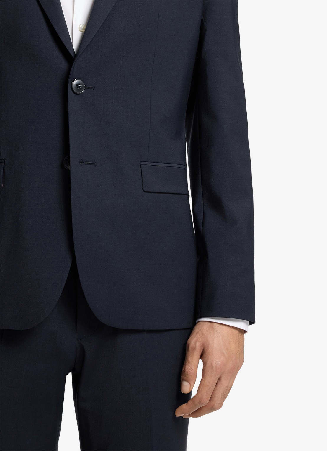 HUGO Slim-fit 2-delig pak in wolblend - detail 4 donkerblauw