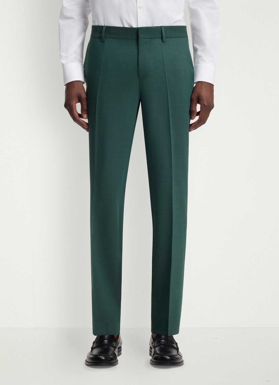 HUGO Slim fit 2-delig pak in wolblend - detail 4 groen