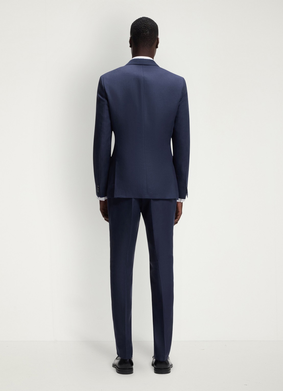 HUGO Slim fit 2-delig pak van linnen - achterkant 6 donkerblauw